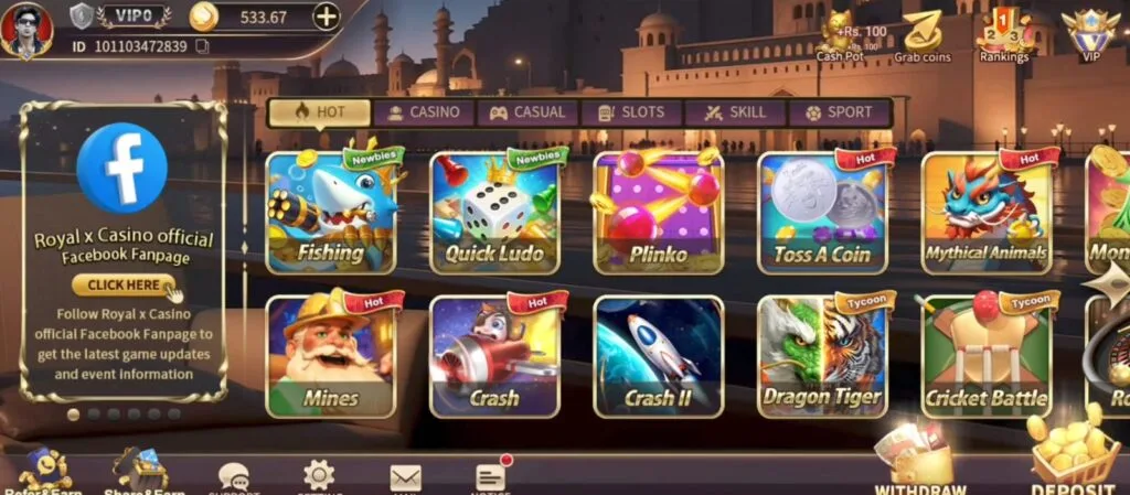 royal casino game